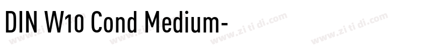 DIN W10 Cond Medium字体转换